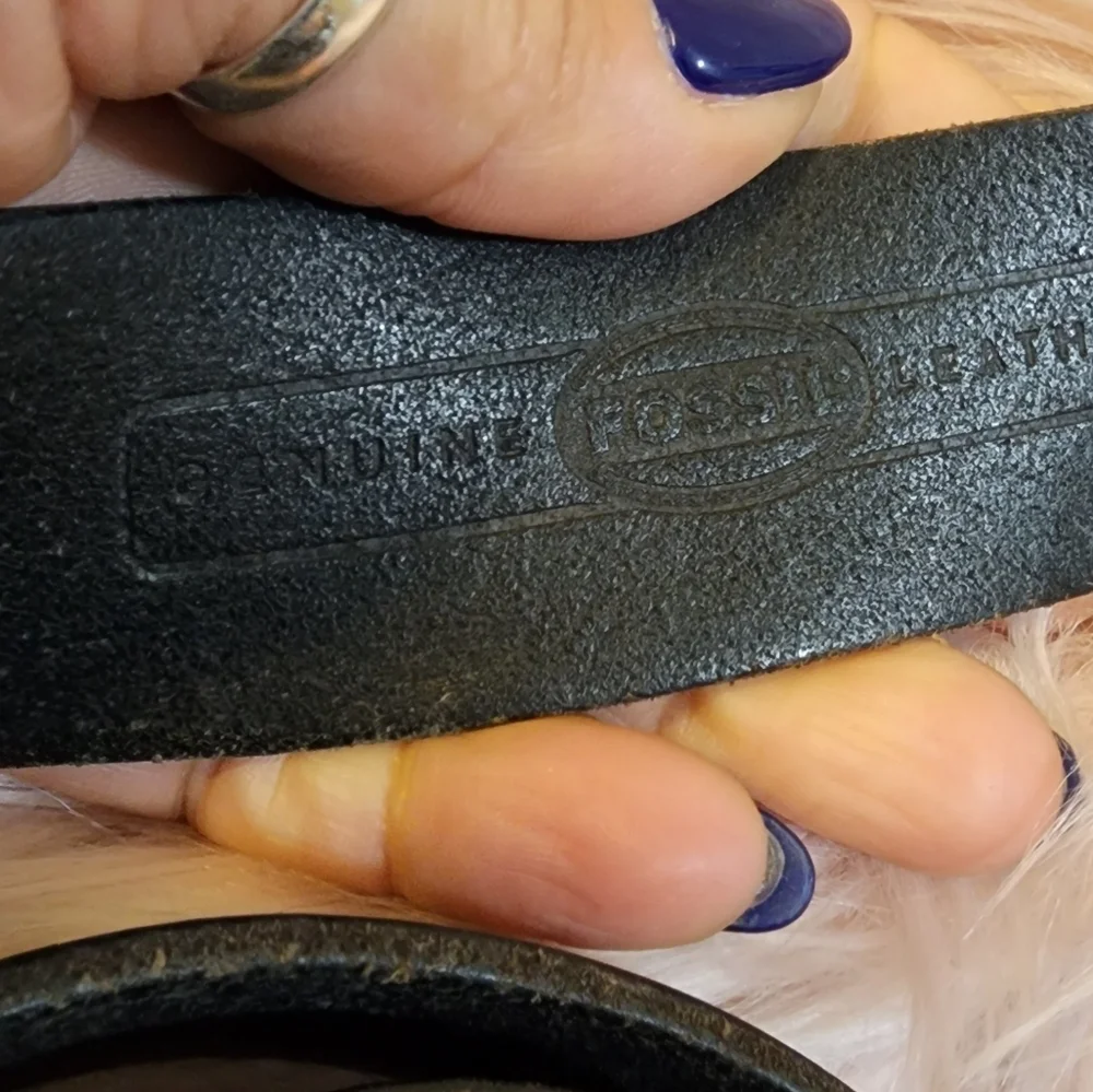 FOSSIL WOMEN'S dark brown leather belt size S